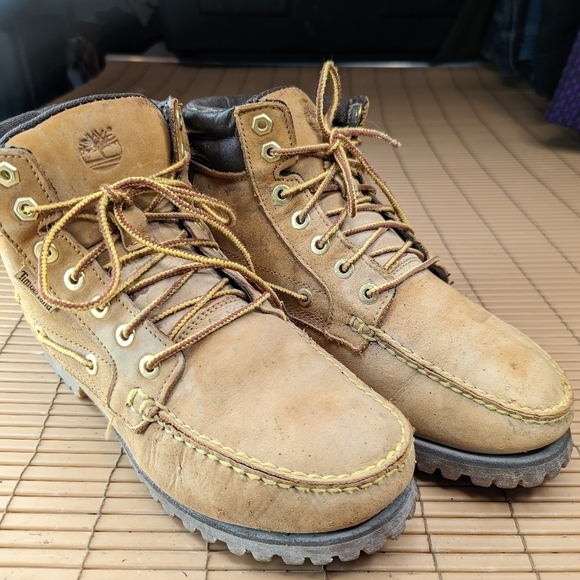 Timberland men\'s sz 8 Moccasin toe Paracord lace work, hike hunting boots. Some main image 4